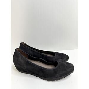 Garbor‎ Sacchetto Womens Wedge Pump Slip On Shoes Black Suede Size 9.5 US 7.5UK